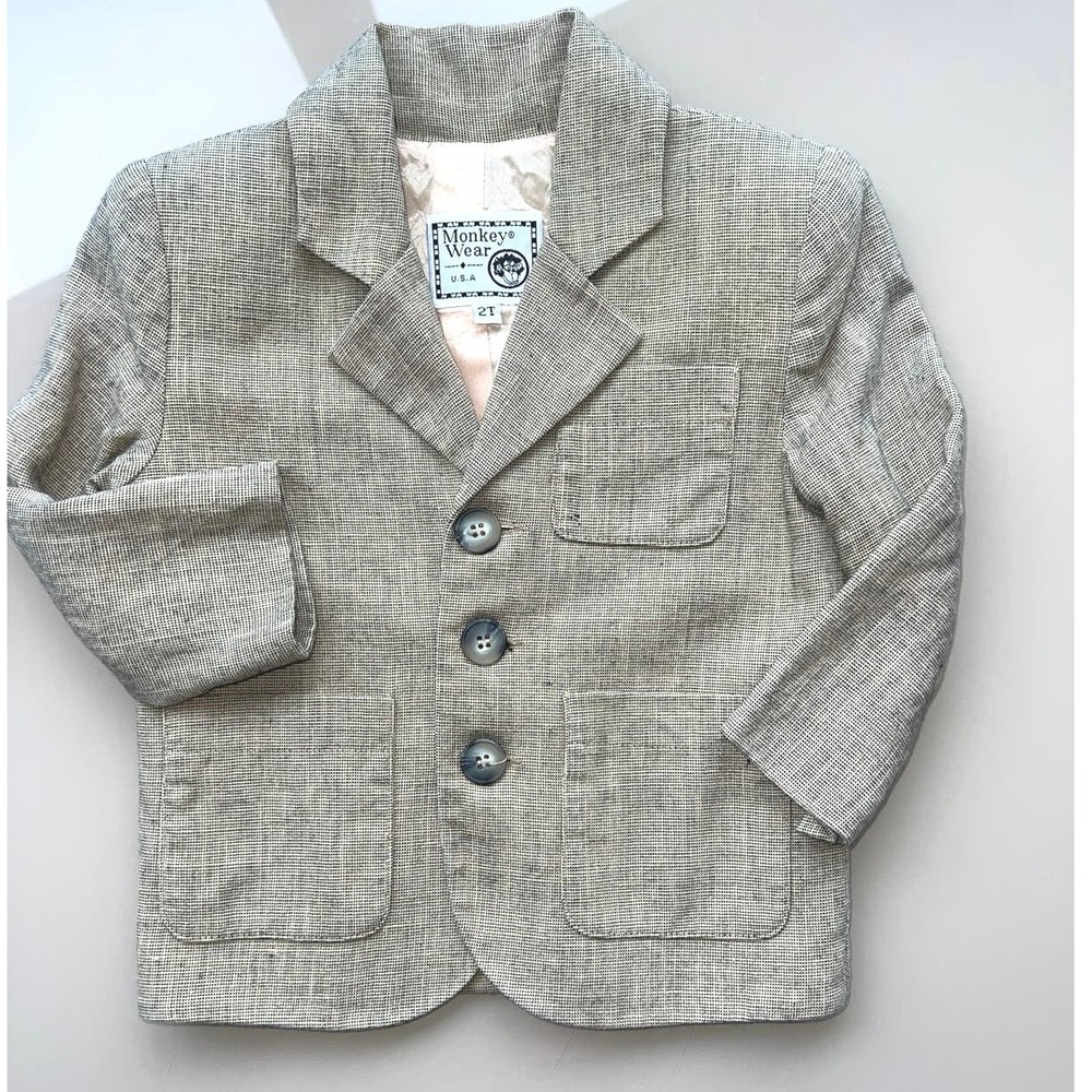 Monkey Wear Linen Boy's Blazer/Sports
Coat Sz 2T Made in USA